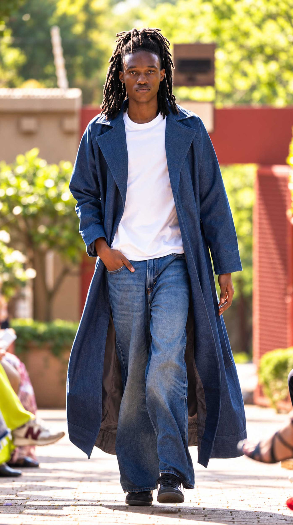 Denim trench coat on the Summer runway