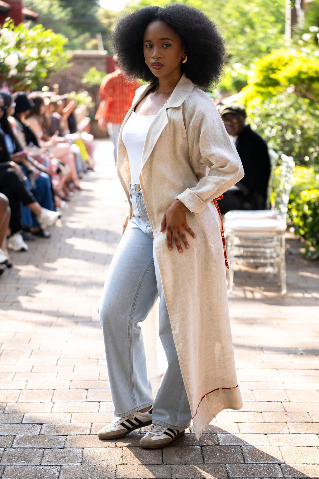 Cont'African Linen Trench Coat